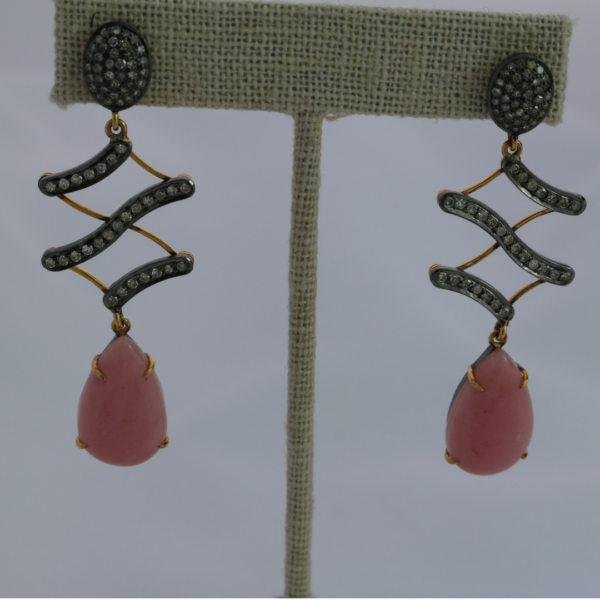 Pink Opal Earrings